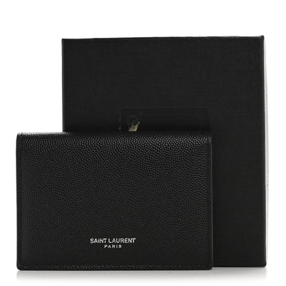 Saint Laurent Grain De Poudre Business Card Case Black 11 of 11