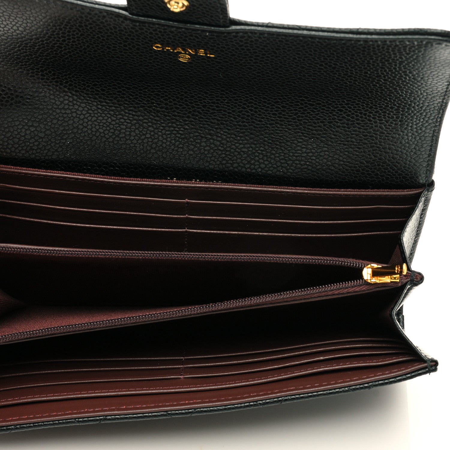 Chanel Caviar Quilted Large Gusset Flap Wallet Black 5 of 7