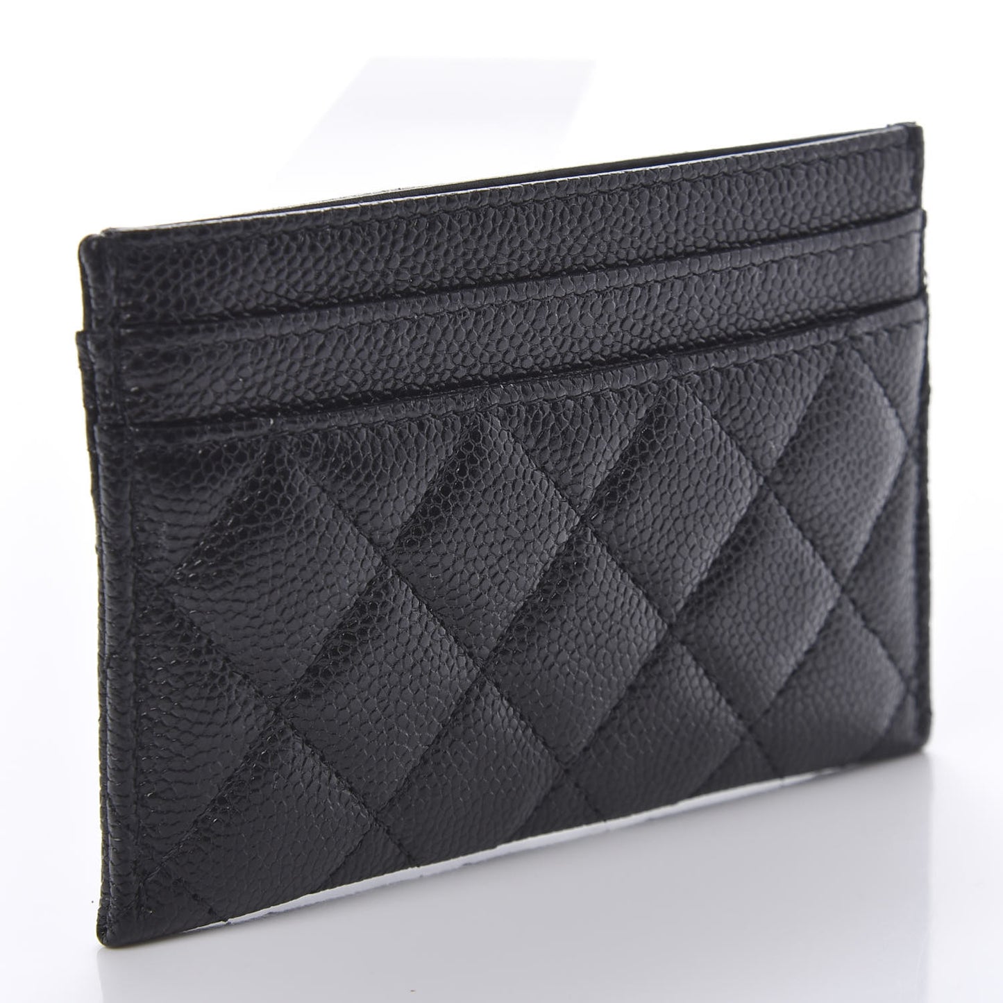 Caviar Quilted Boy Card Holder Black