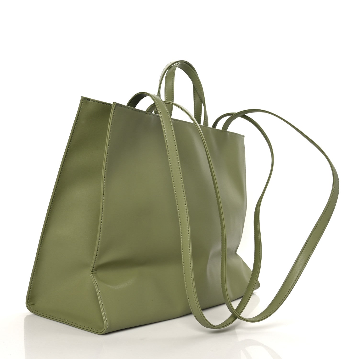 Telfar Vegan Leather Large Shopping Bag Drab 3 of 9