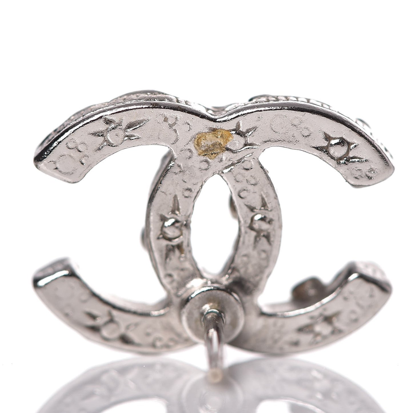 Crystal Mini CC Earrings Silver