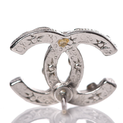 Chanel Crystal Mini CC Earrings Silver 4 of 4