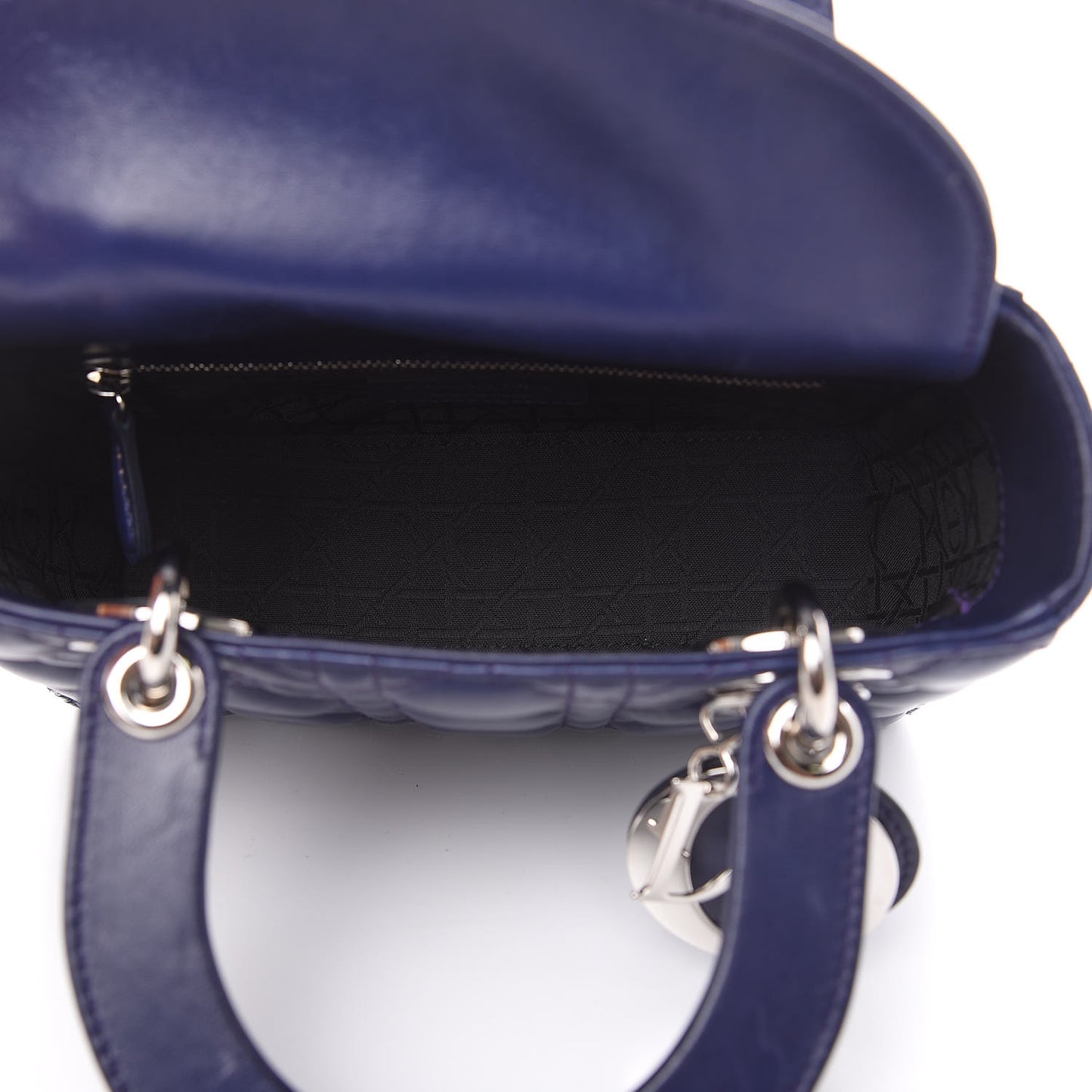 Lambskin Cannage Small Lucky Badges My Lady Dior Navy