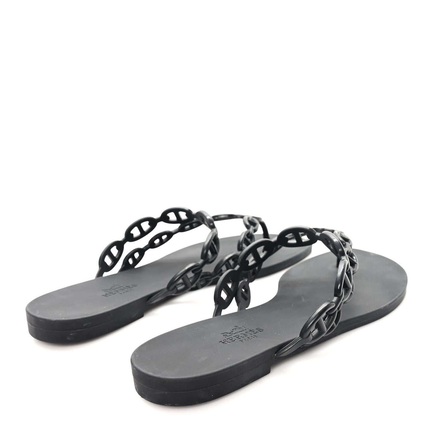 Rubber Chaine d'Ancre Island Sandals 38 Black