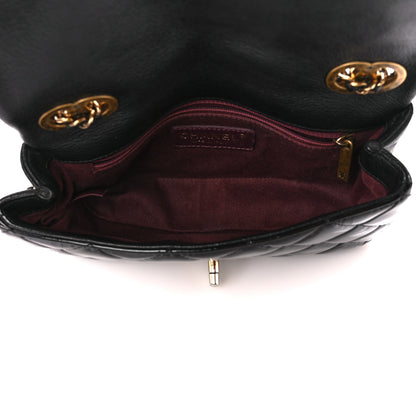 Chanel Patent Goatskin Quilted Small CC Eyelet Flap Black 5 of 12