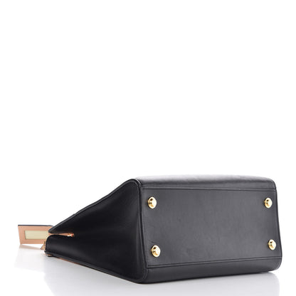 Louis Vuitton Calfskin City Steamer MM Black Creme Bourgogne 5 of 20