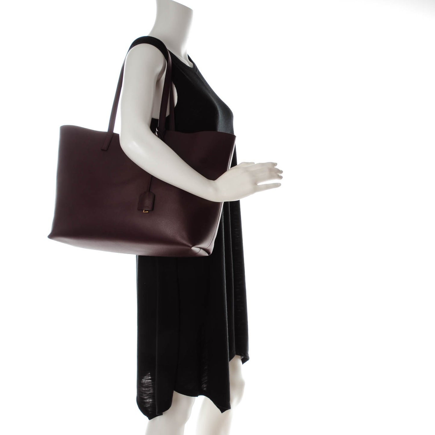 Calfskin Large Shopping Tote Amaranto