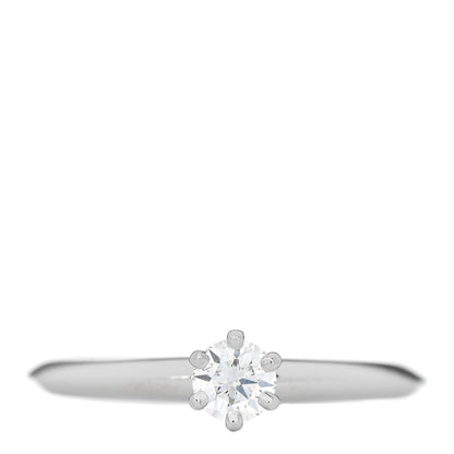 Tiffany Platinum Diamond .22ct Solitaire Engagement Ring 50 5.25 1 of 5