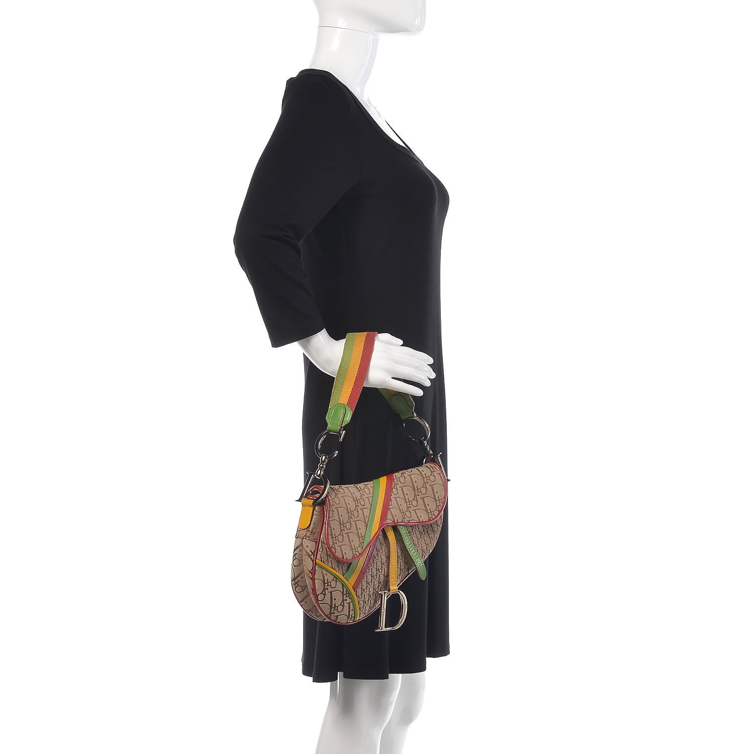 Christian Dior Monogram Rasta Saddle Bag Beige 2 of 12
