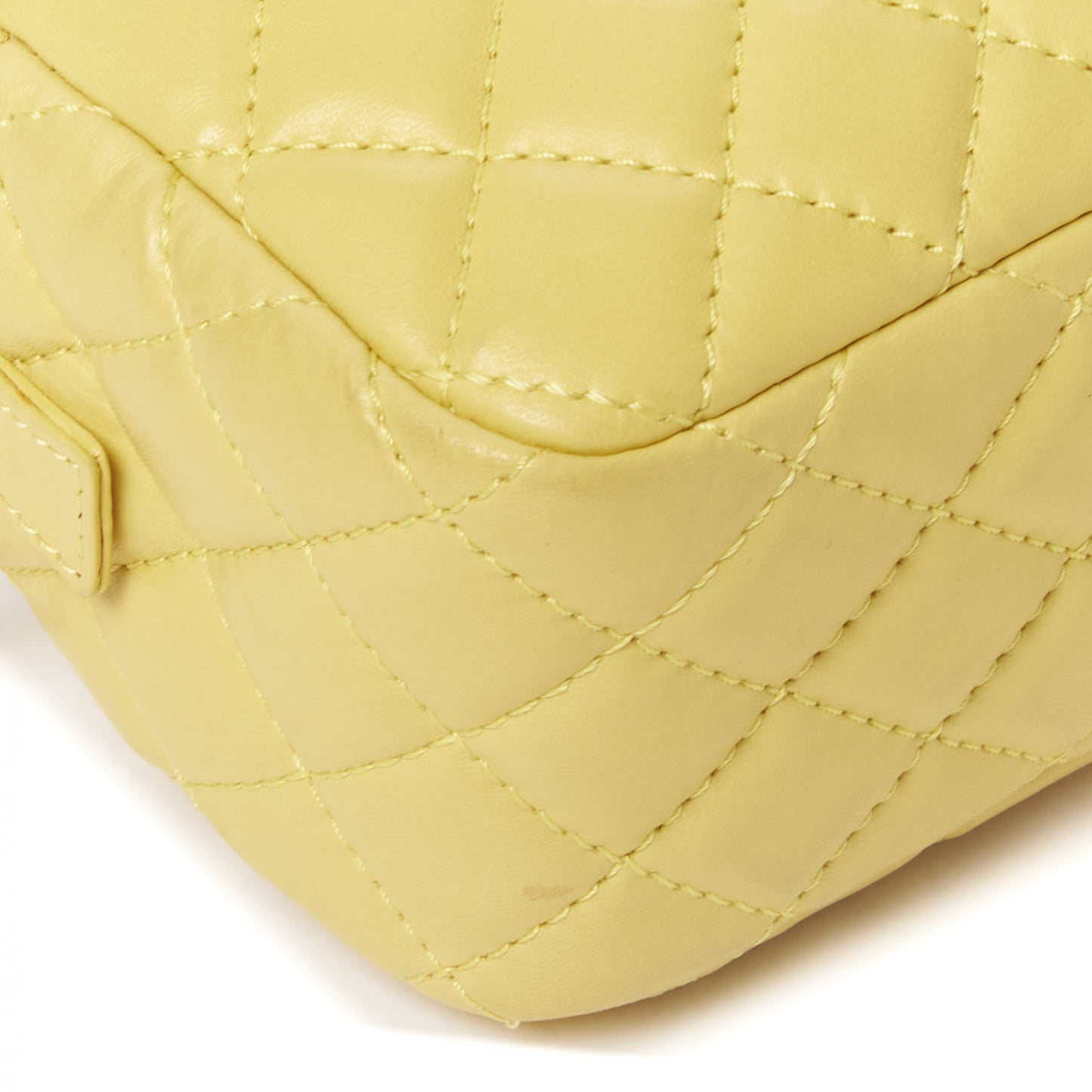 Calfskin Quilted Reissue Small Camera Case Yellow