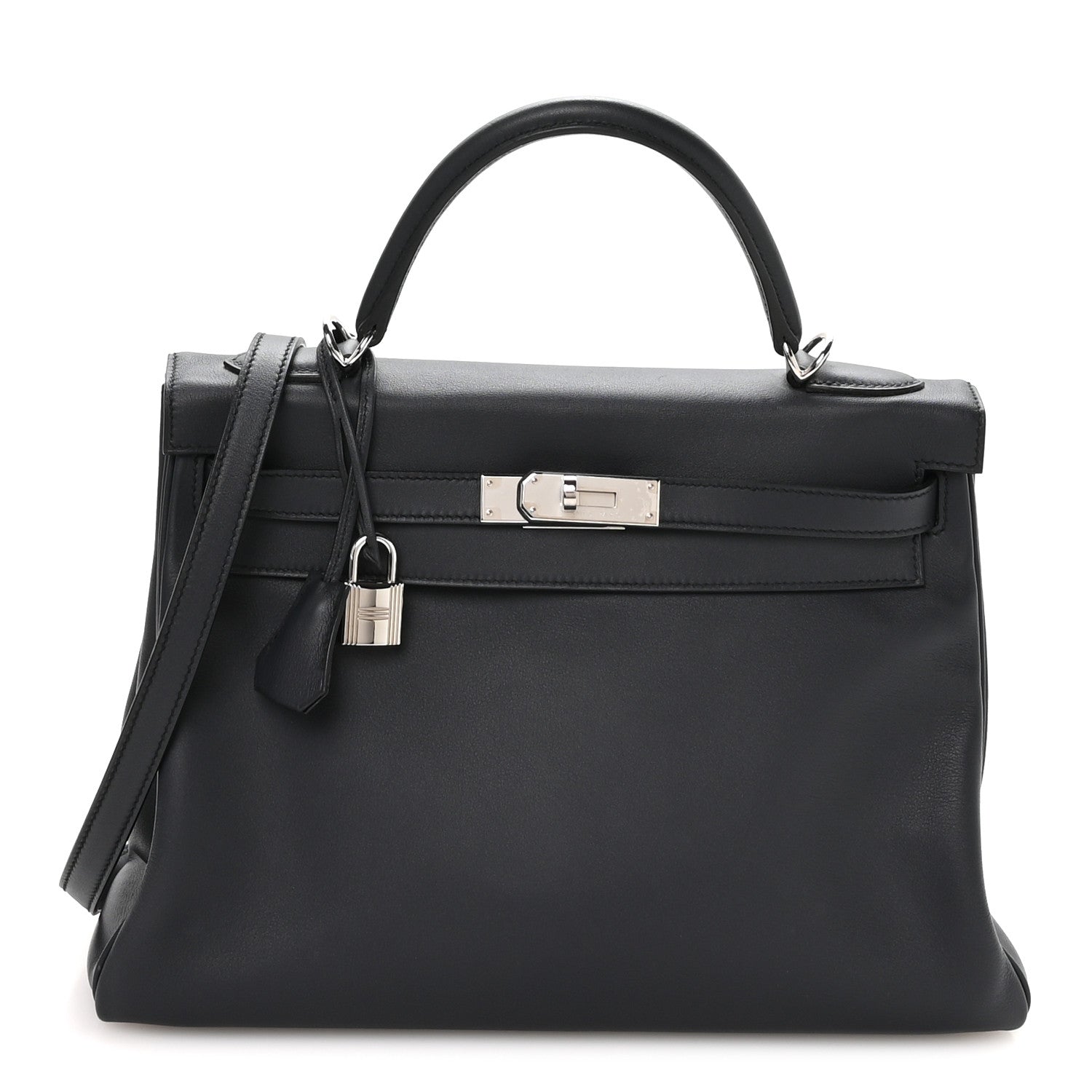 Hermes Swift Horseshoe Kelly Retourne 32 Bleu Obscur 1 of 10