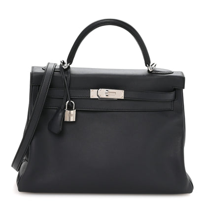 Hermes Swift Horseshoe Kelly Retourne 32 Bleu Obscur 1 of 10