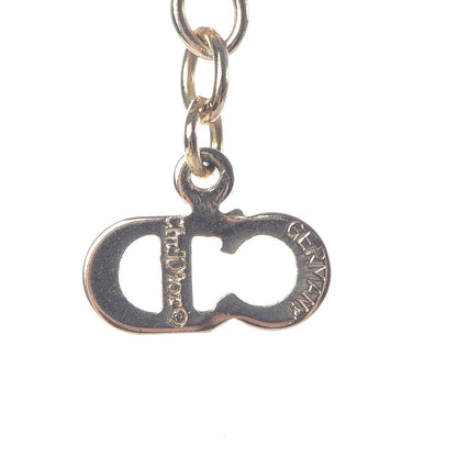 Christian Dior Crystal Interlocking Necklace Gold 7 of 8
