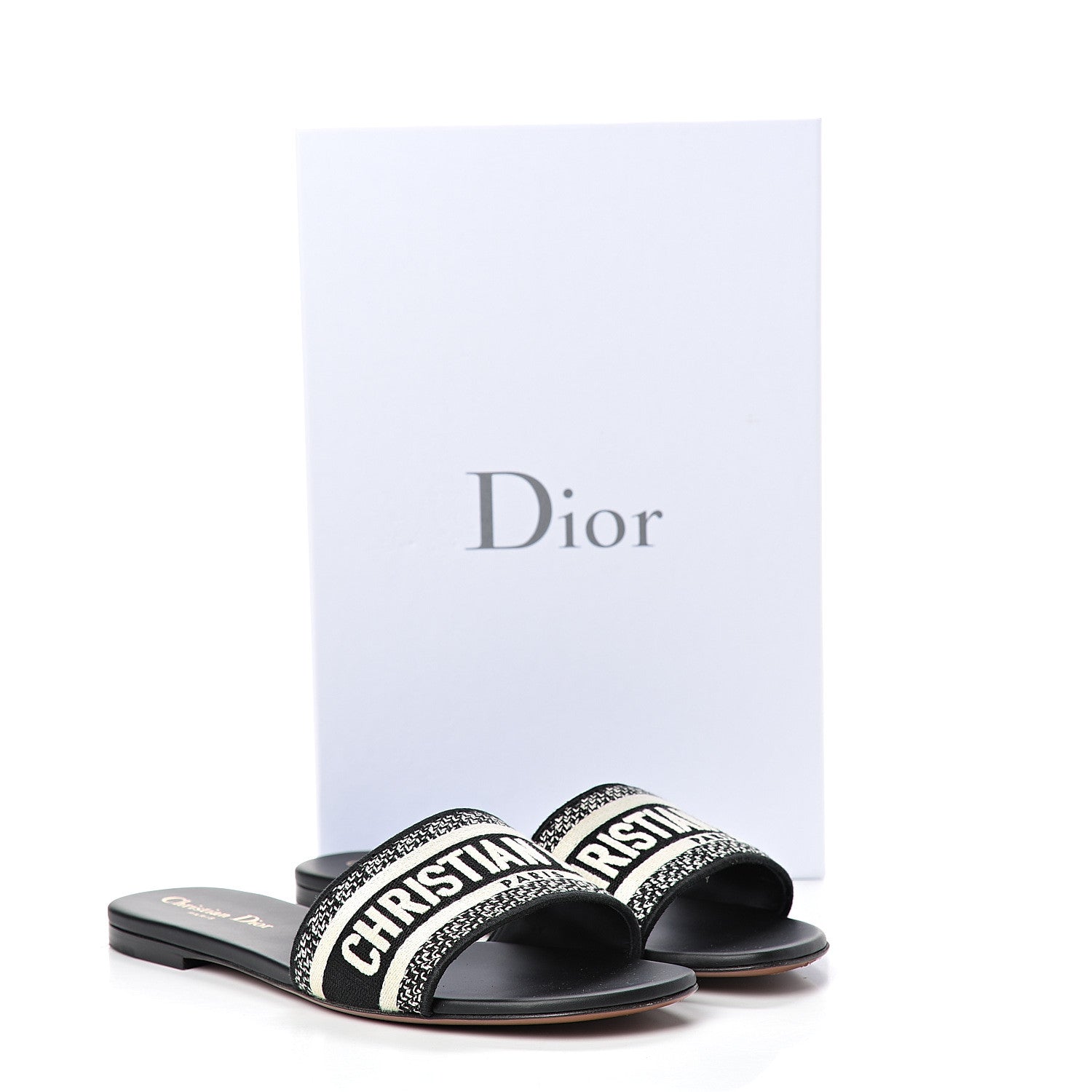 Christian Dior Canvas Embroidered Dway Mules Slide Sandals 40 Deep Blue 11 of 11