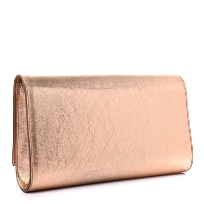 Saint Laurent Metallic Calfskin Monogram Large Belle De Jour Clutch Rose Gold 3 of 7