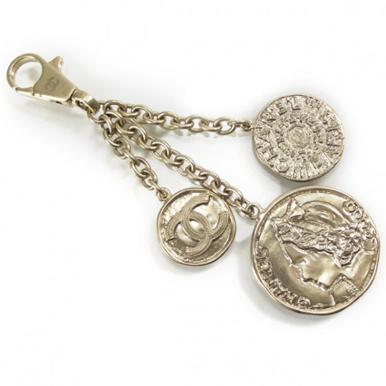 Chanel Coins COCO Silver Key Chain 2 of 4