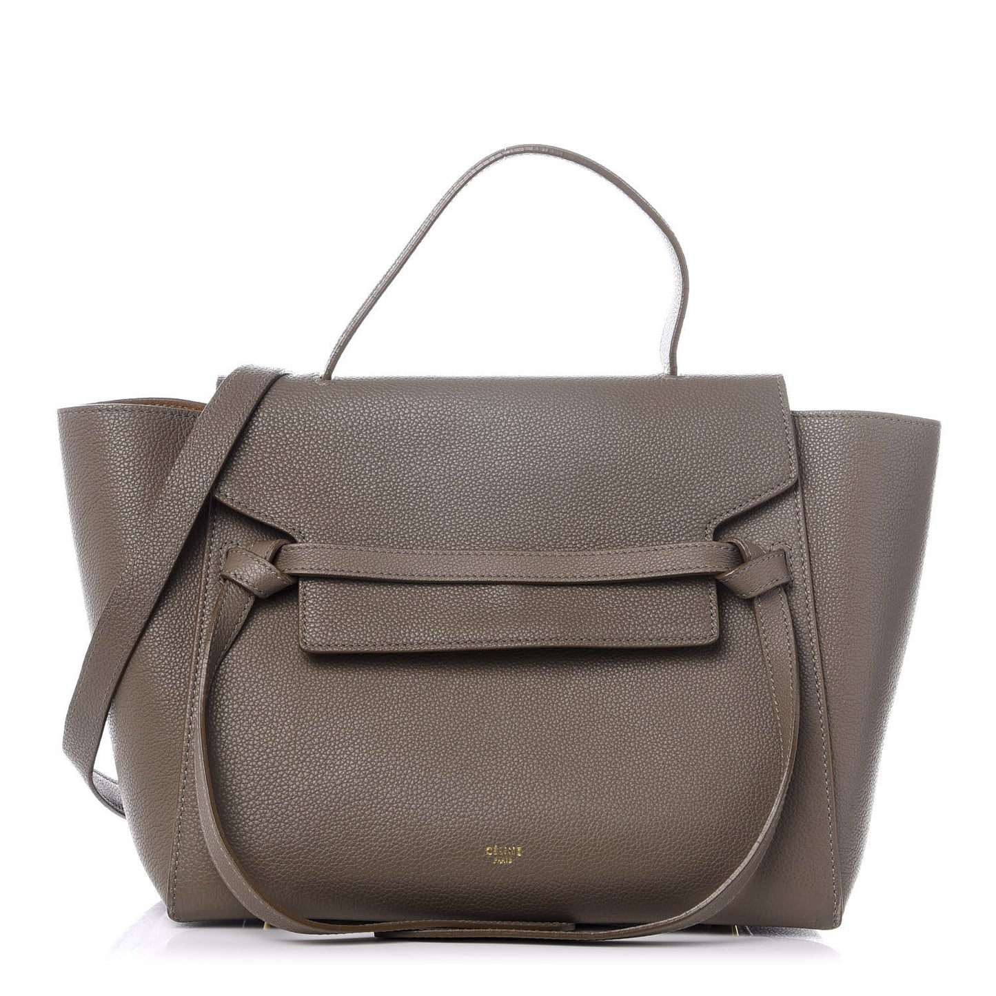Grained Calfskin Mini Belt Bag Grey