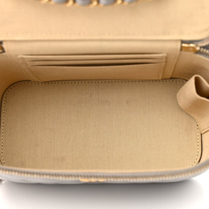 Chanel Lambskin Quilted Small Pearl Crush Vanity Case With Chain Grey 5 of 11