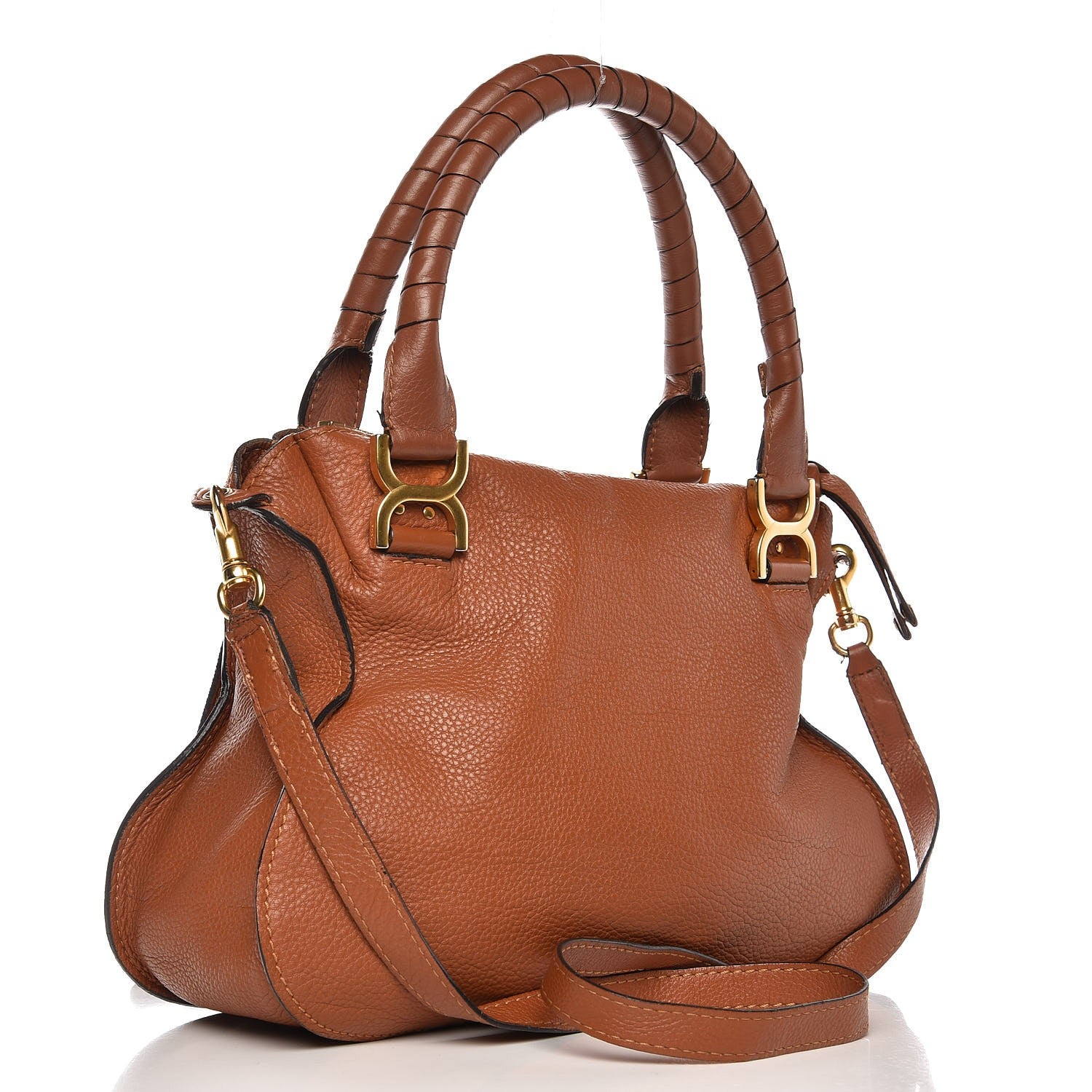 Chloe Calfskin Medium Marcie Satchel Tan 3 of 10