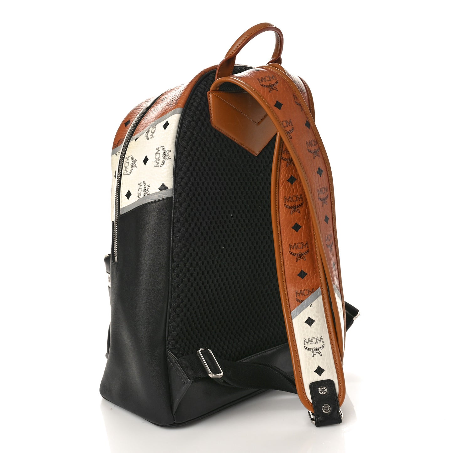 Visetos Chevron Medium Colorblock Stark Backpack Cognac
