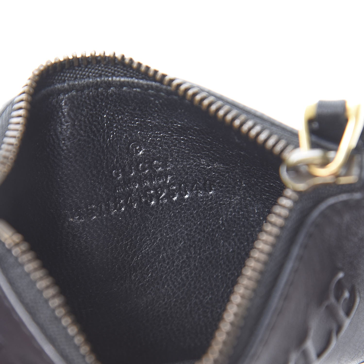 Gucci Calfskin L'Aveugle Par Amour Embossed Coin Case Card Holder Black 6 of 6