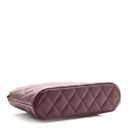 Chanel Caviar Quilted Classic Clutch With Chain Dark Burgundy 4 of 11
