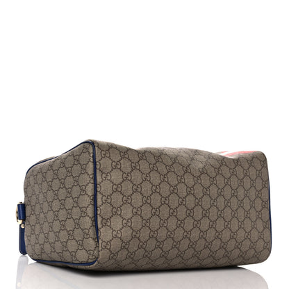 Gucci GG Plus Monogram Medium Boston USA Flag Unicef Duffle Blue 4 of 18