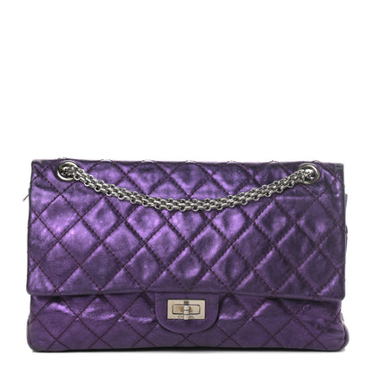 Chanel Metallic Aged Calfskin Quilted 2.55 Reissue 226 Flap Purple 1 of 15