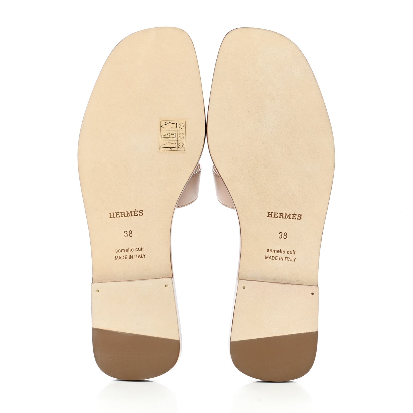 Box Calfskin Oran Sandals 38 Bois De Santal