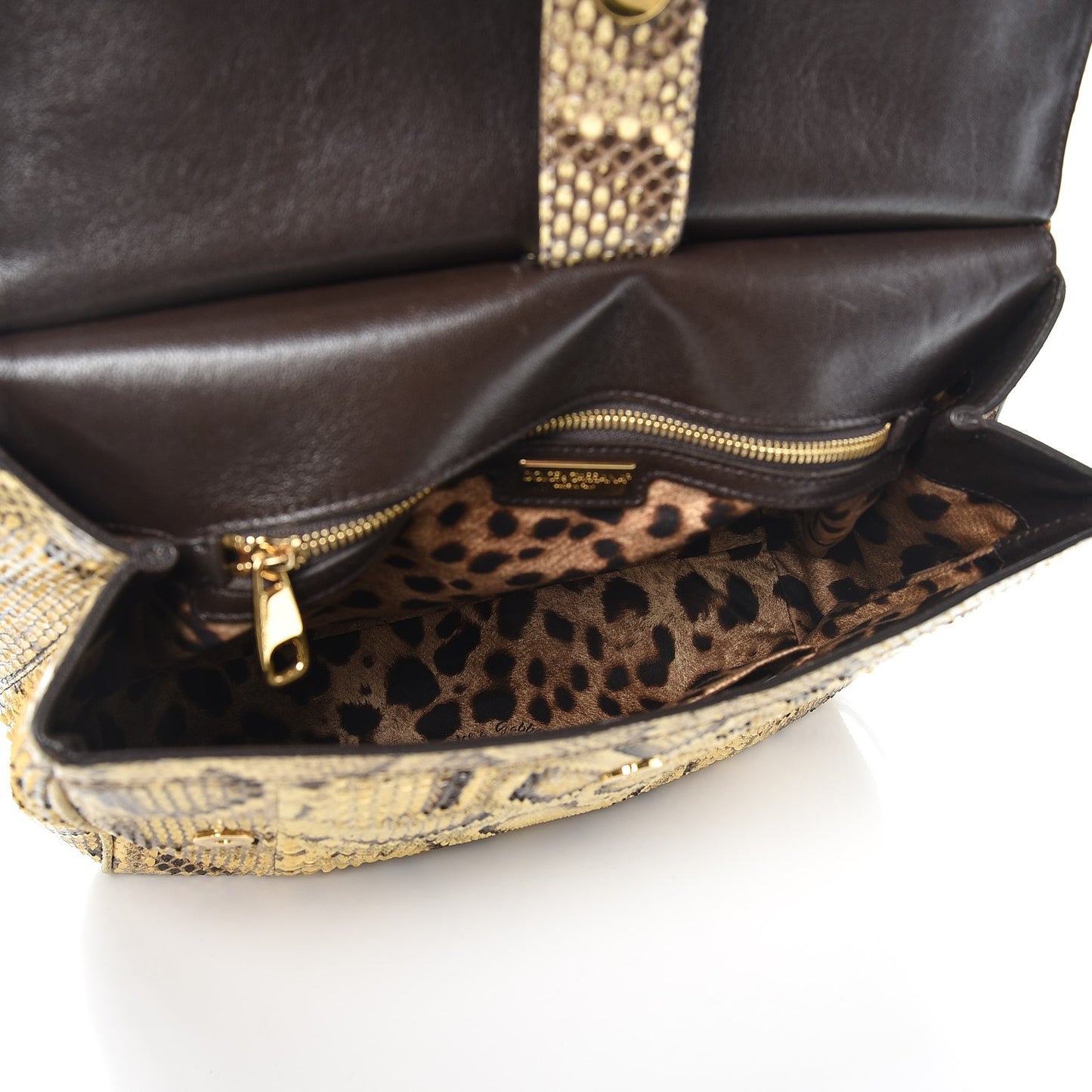Python Large Miss Sicily Satchel Beige