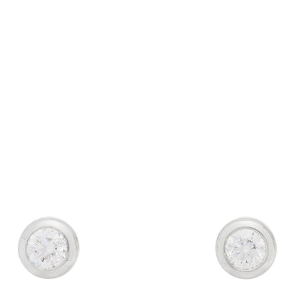 Roberto Coin 18K White Gold Diamond .46ctw Bezel Stud Earrings 1 of 4