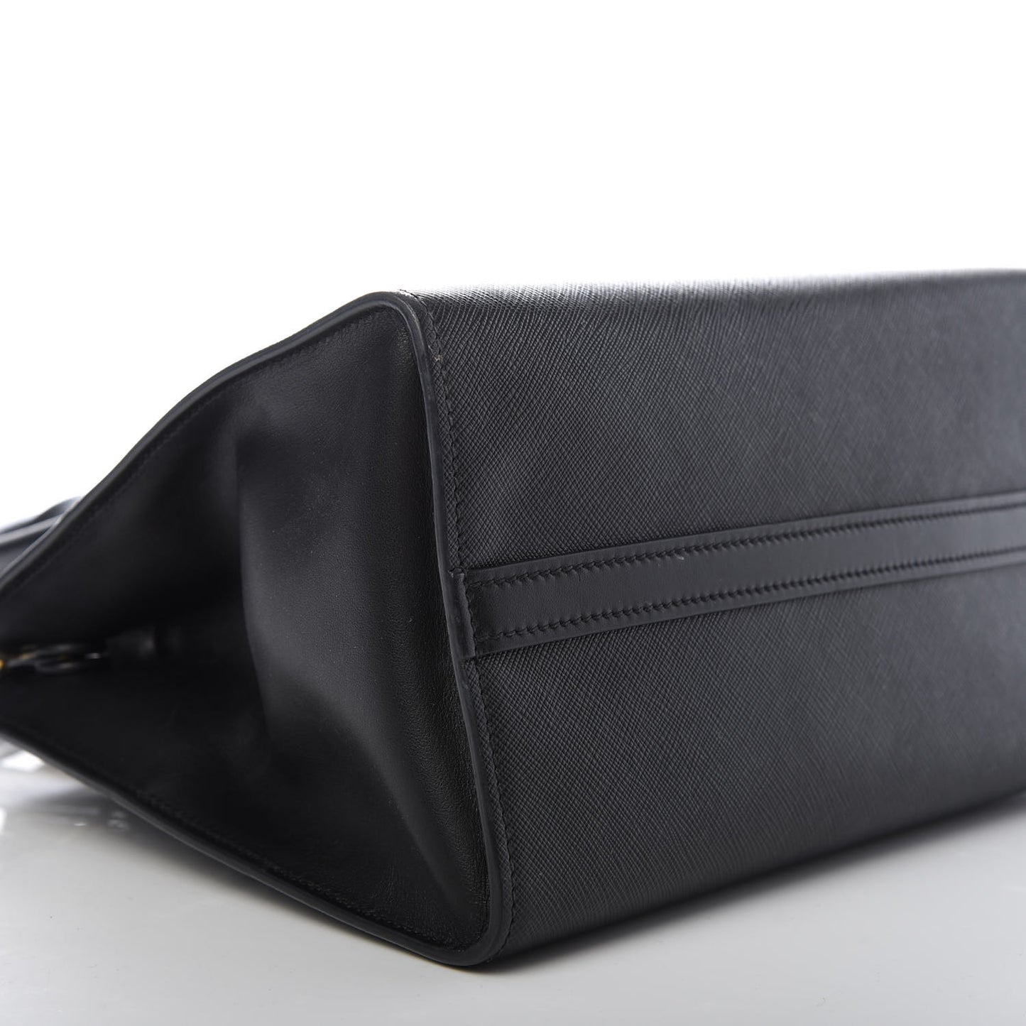Saffiano City Calfskin Small Esplanade Tote Black