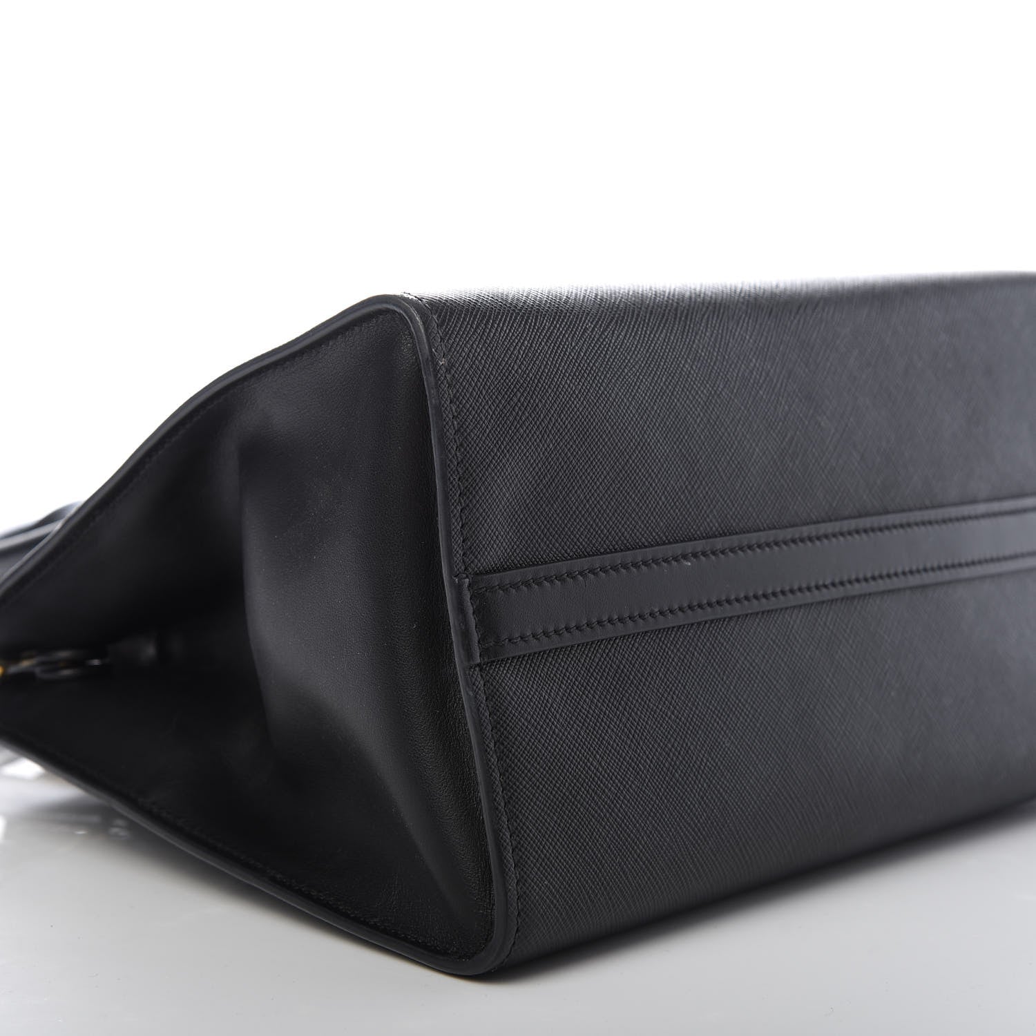Prada Saffiano City Calfskin Small Esplanade Tote Black 6 of 8