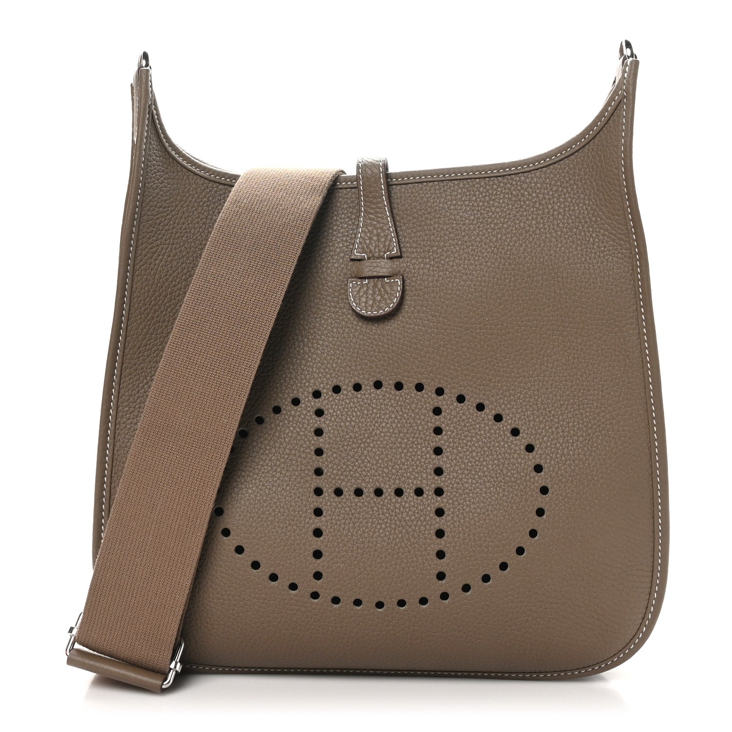 Hermes Taurillon Clemence Evelyne III PM Etoupe 1 of 11
