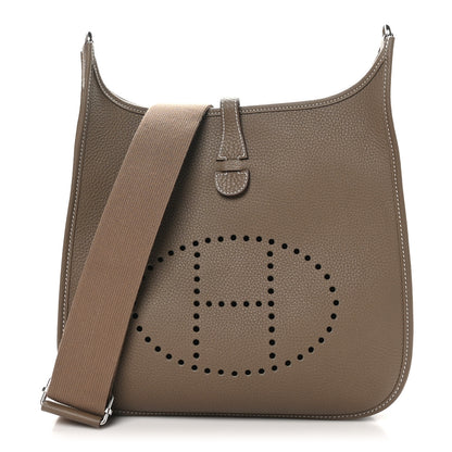 Hermes Taurillon Clemence Evelyne III PM Etoupe 1 of 11