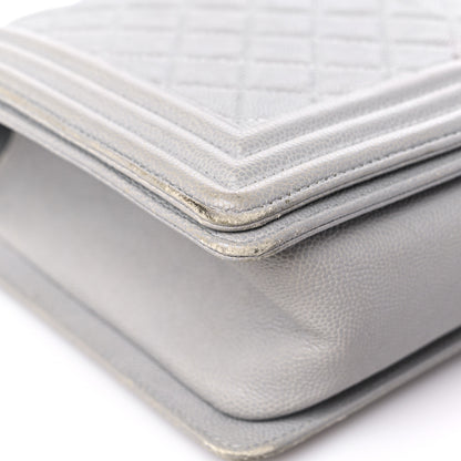 Chanel Caviar Quilted New Medium Boy Flap Grey 9 of 19