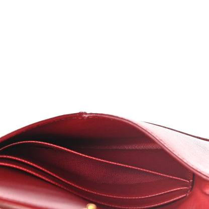 Prada Saffiano Metal Envelope Compact Wallet Fuoco 5 of 12