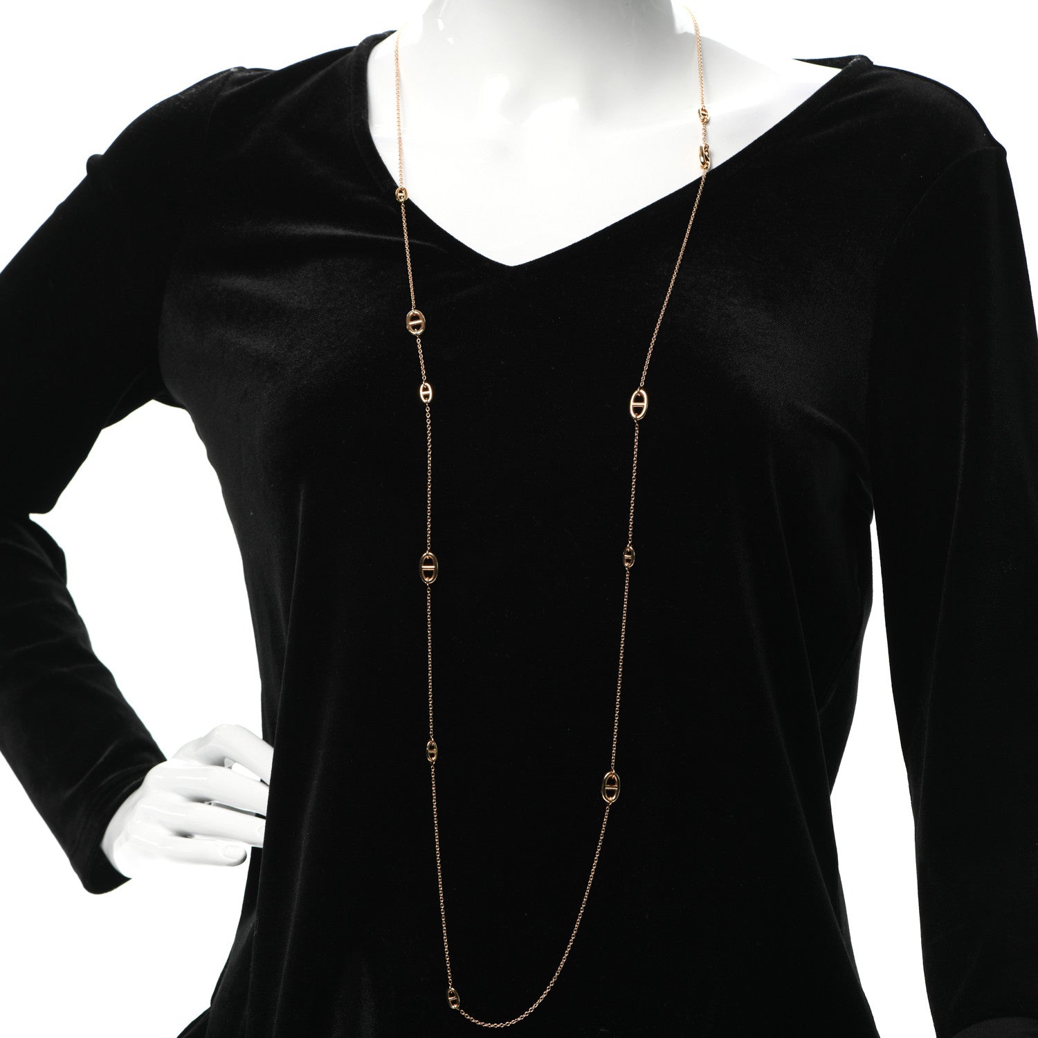 Hermes 18K Rose Gold PM Farandole Necklace 120 3 of 4