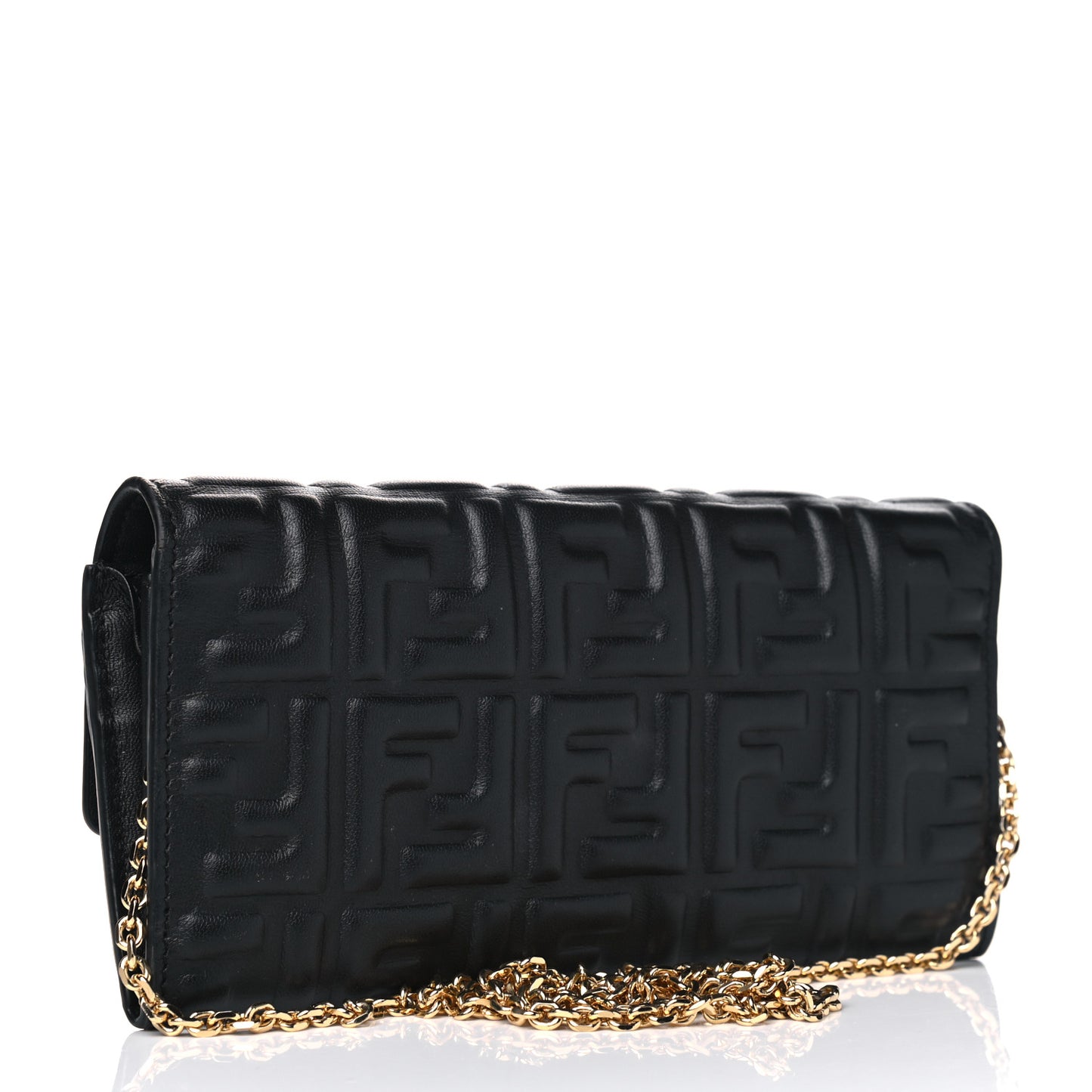 Nappa Matisse FF Embossed Continental Wallet On Chain Black