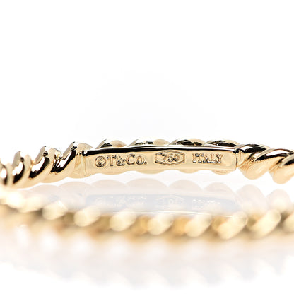 Tiffany 18K Yellow Gold Narrow Twist Ring 58 8.5 3 of 3