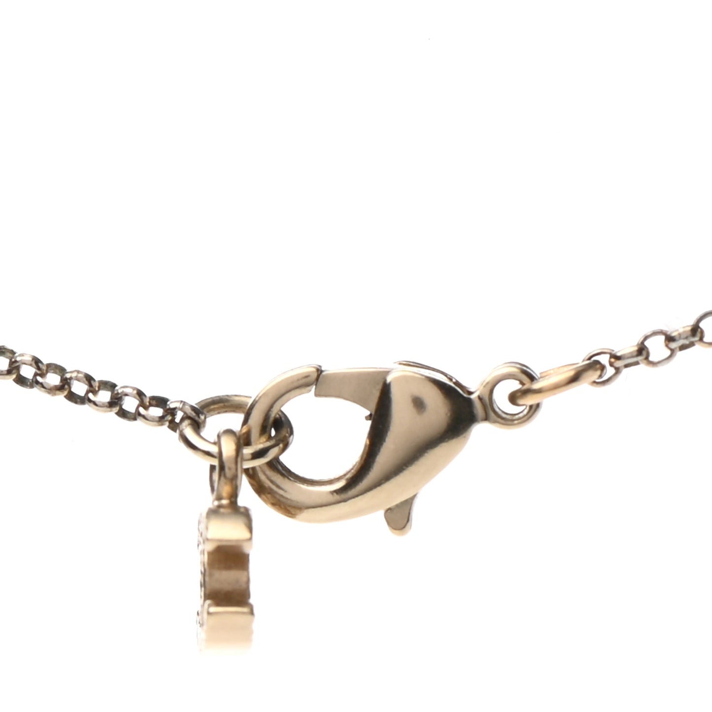 Crystal CC Pendant Necklace Gold