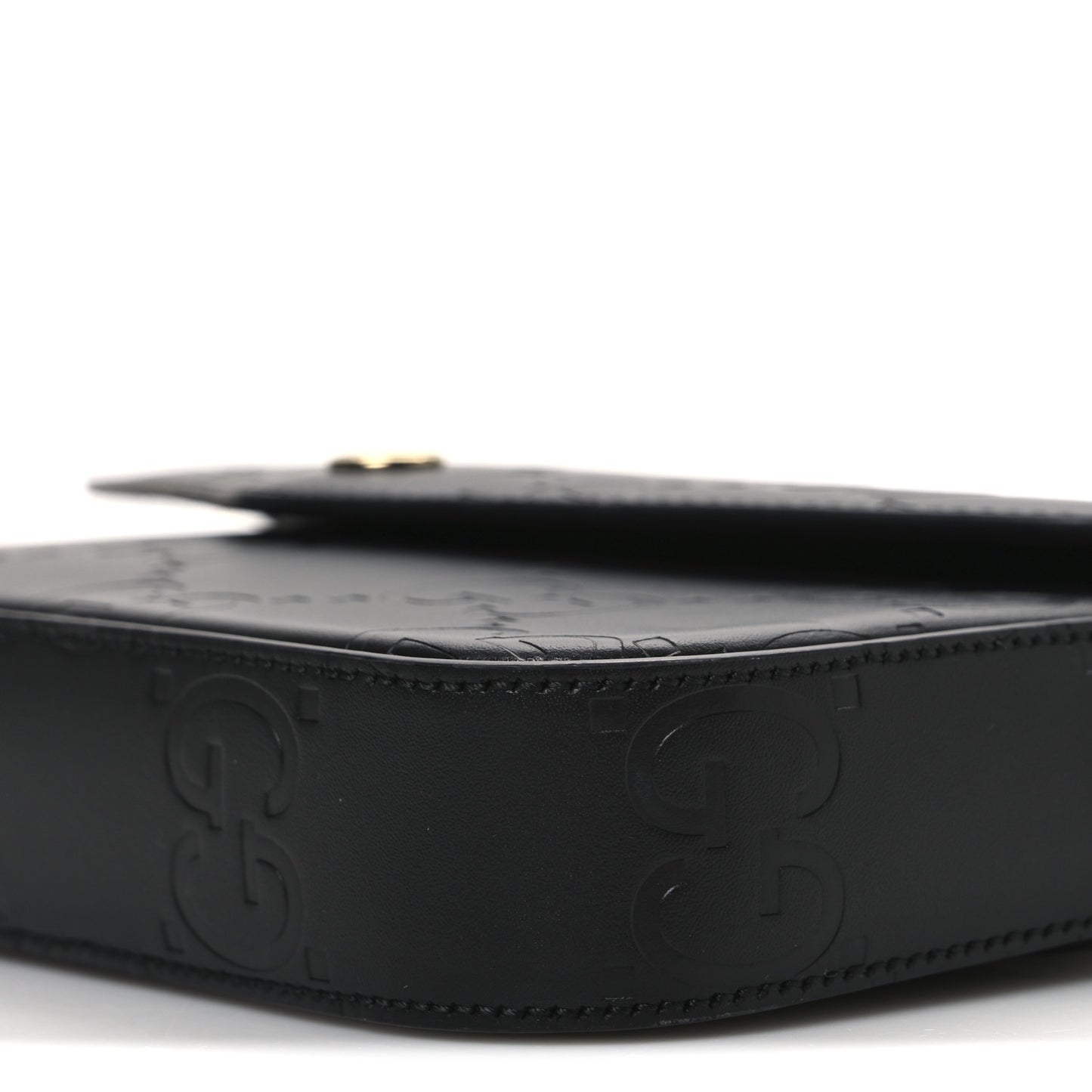 Gilbert Calfskin GG Super Mini Shoulder Bag Black