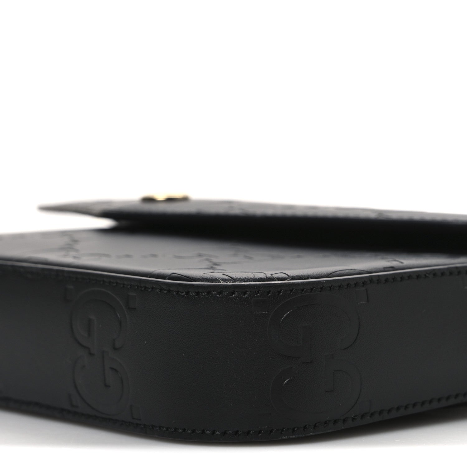 Gucci Gilbert Calfskin GG Super Mini Shoulder Bag Black 10 of 11