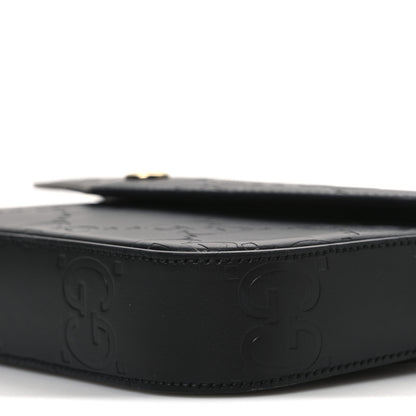 Gucci Gilbert Calfskin GG Super Mini Shoulder Bag Black 10 of 11