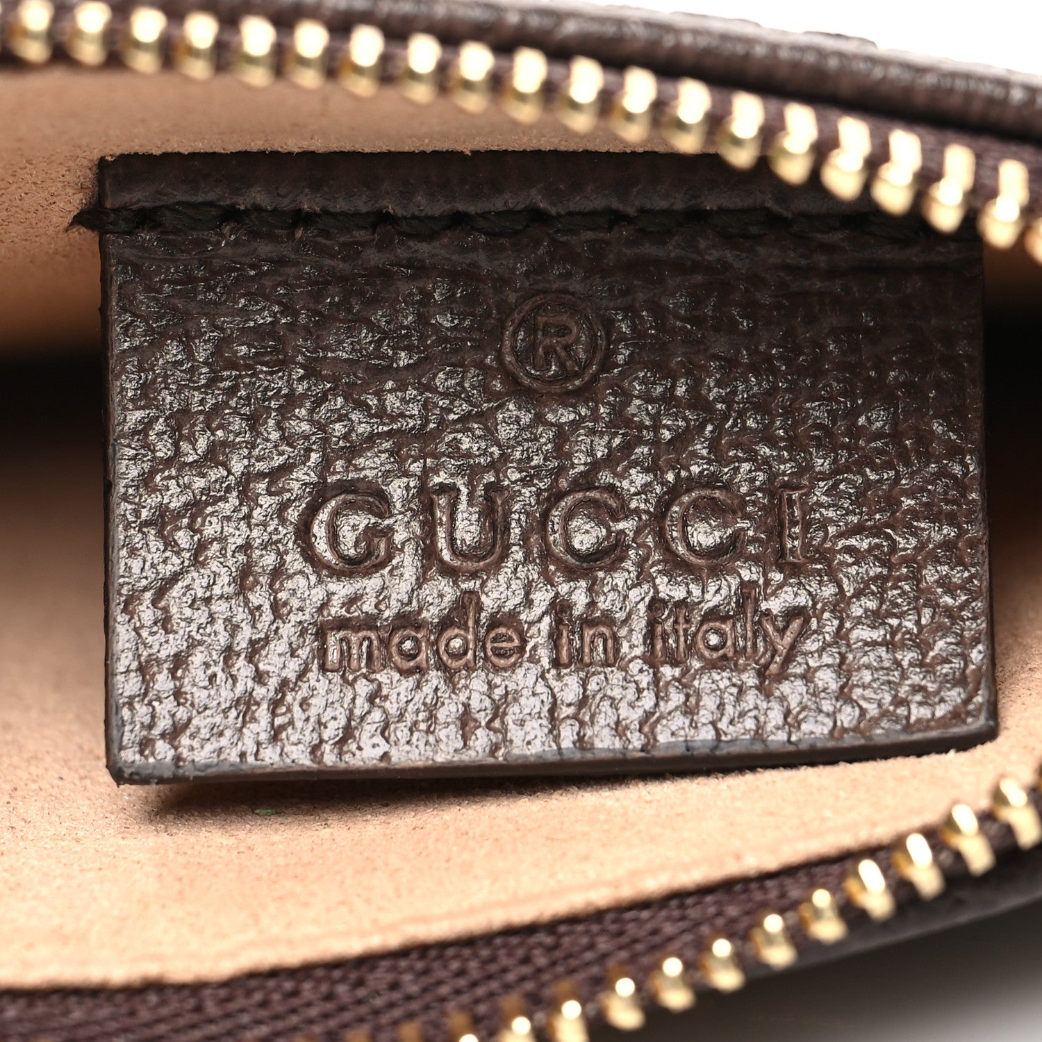 Gucci GG Supreme Monogram Web Ophidia Zip Card Case Brown 6 of 10