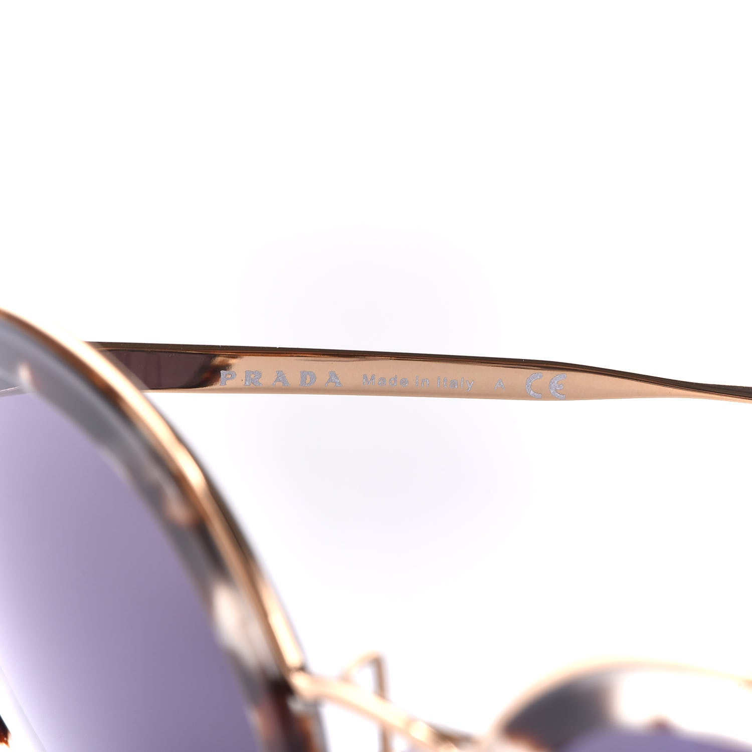 Prada Round Frame Sunglasses SPR 50T Lenses Royal 6 of 7