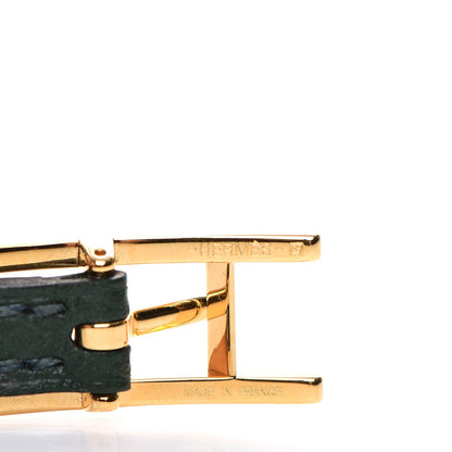 Hermes Epsom Behapi Double Tour Bracelet XS Bleu Saphir Vert Anglais 5 of 7