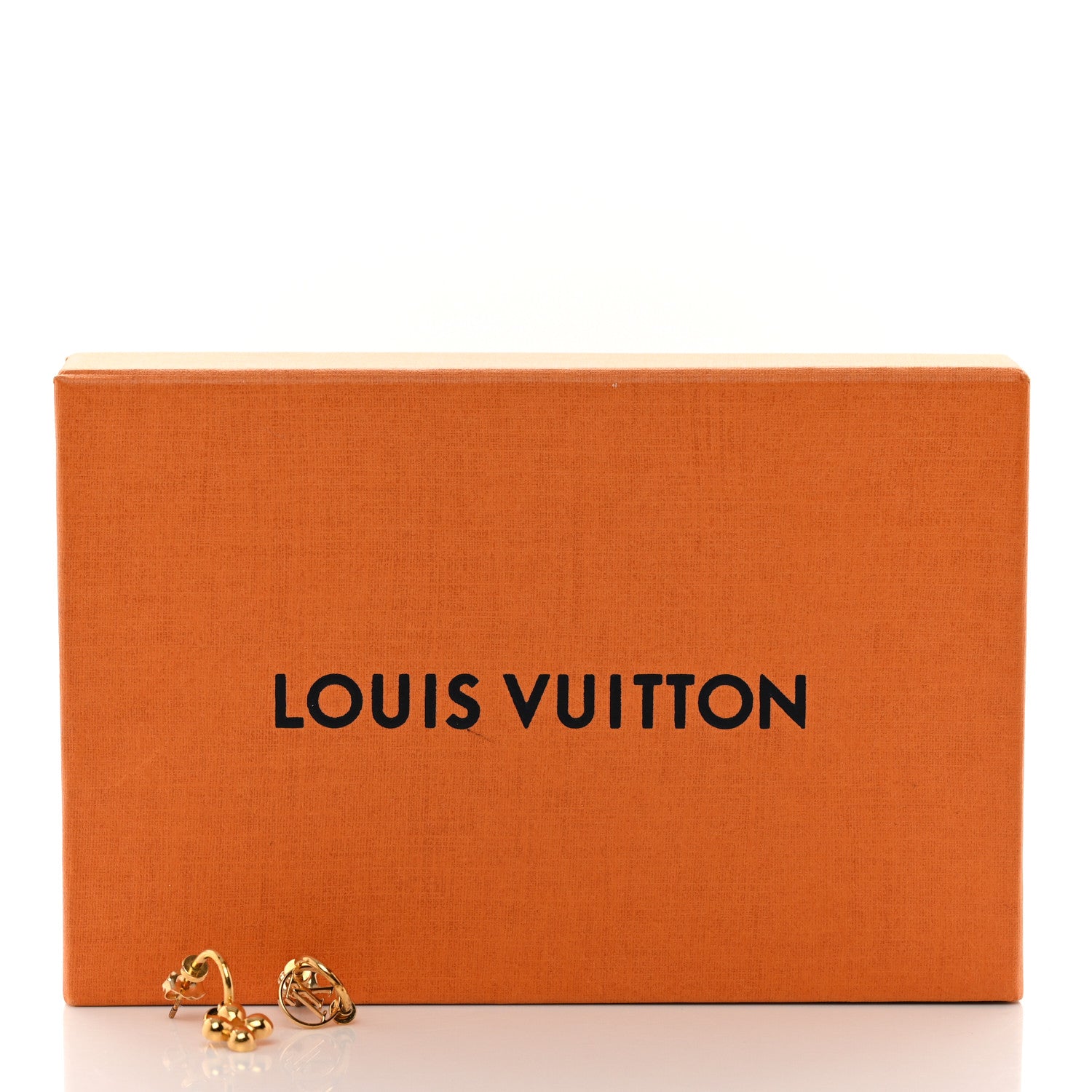 Louis Vuitton Brass Blooming Earrings Gold 5 of 5