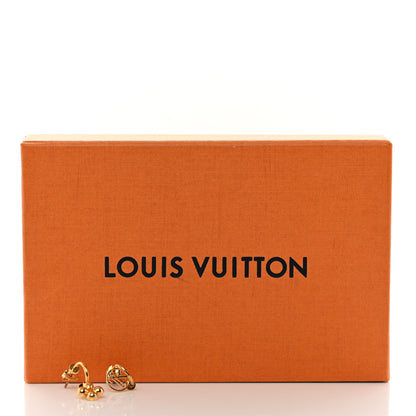 Louis Vuitton Brass Blooming Earrings Gold 5 of 5