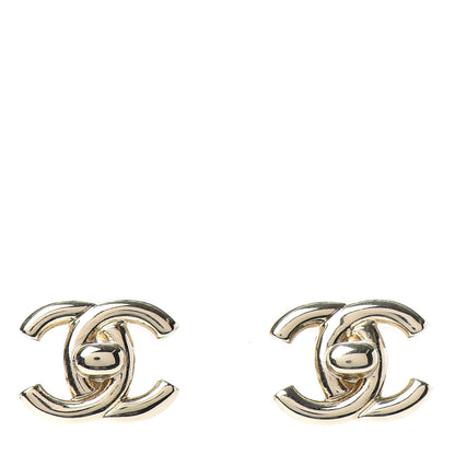 Chanel Metal CC Turnlock Earrings Gold 1 of 4